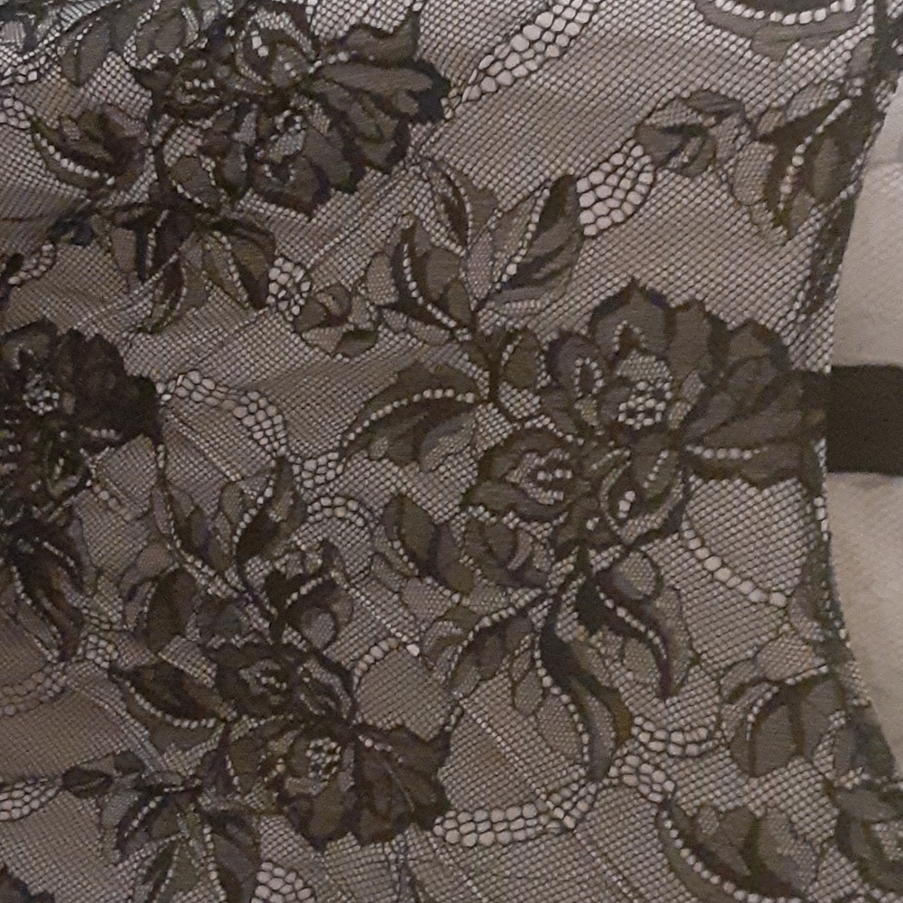 H&M black with flowers blouse